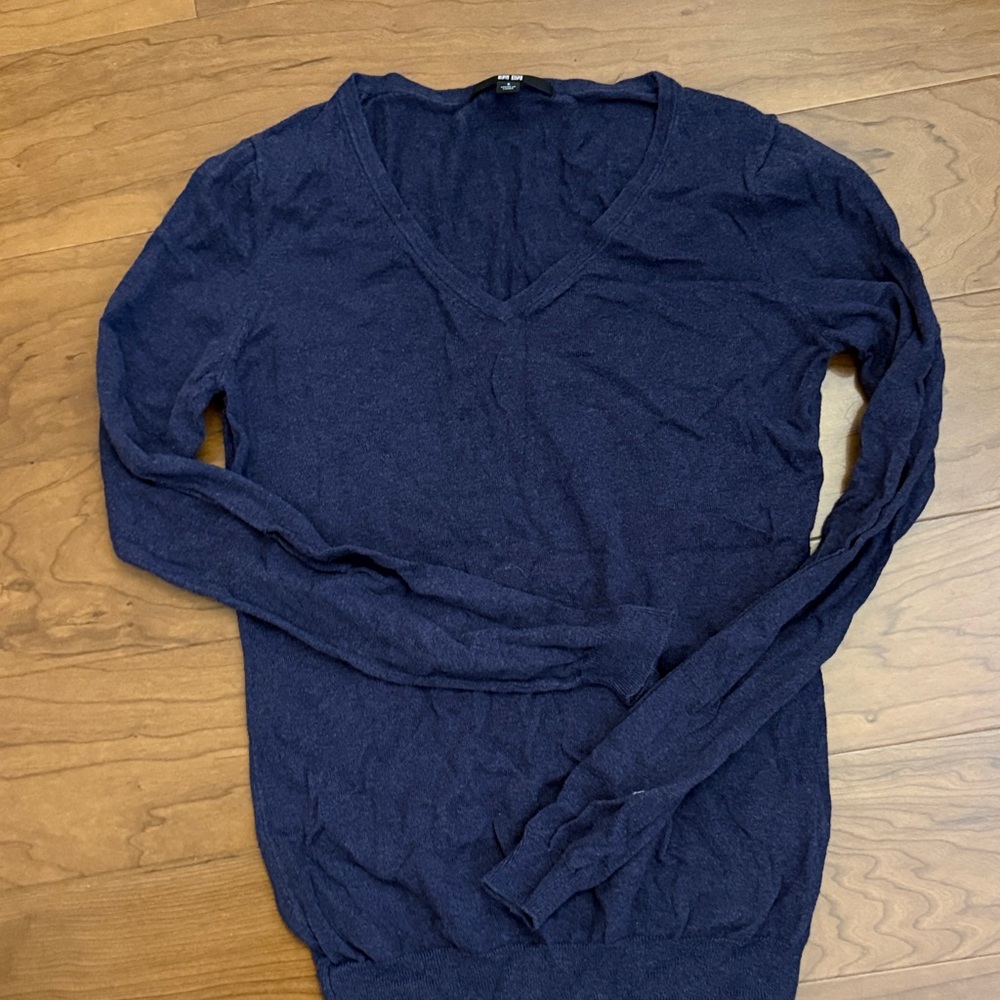 Uniqlo women Blue V-Neck Sweater